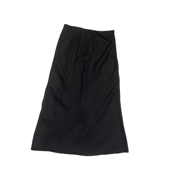 BR Banana Republic 100% Linen Black Maxi Skirt Size L Summer Evening Bohemian - Picture 7 of 14